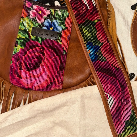 One of a Kind Nena & Co artisan fringe bag with 2 straps! - Picture 9 of 12
